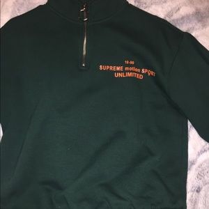 dark green quarter zip jacket